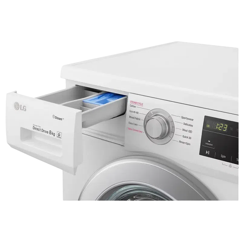 Стиральная машина LG F4J3TS4WE, 8кг, Белый 6