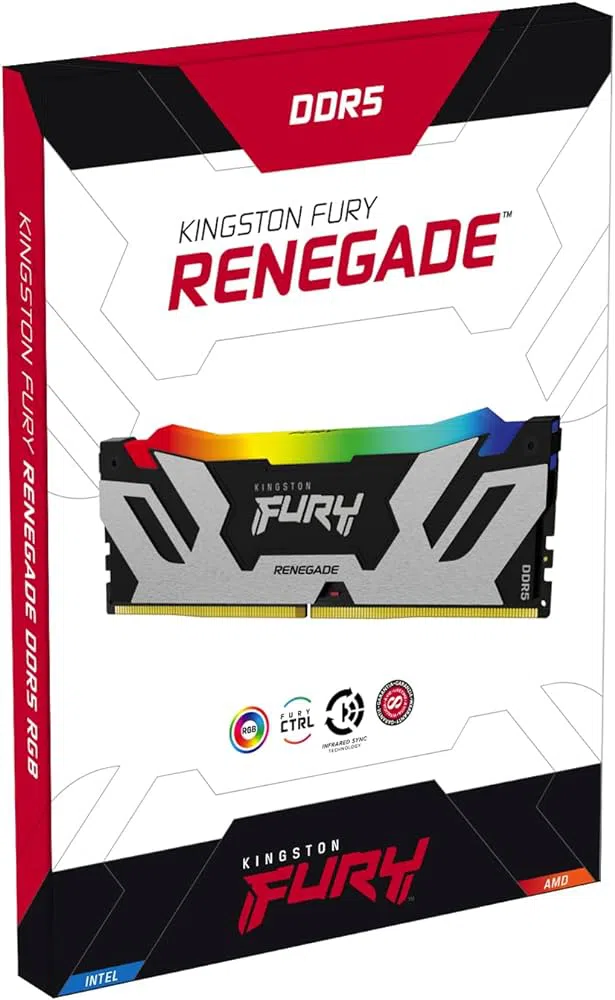 Memorie operativa Kingston FURY® Renegade Silver RGB DDR5-6400 16GB 3