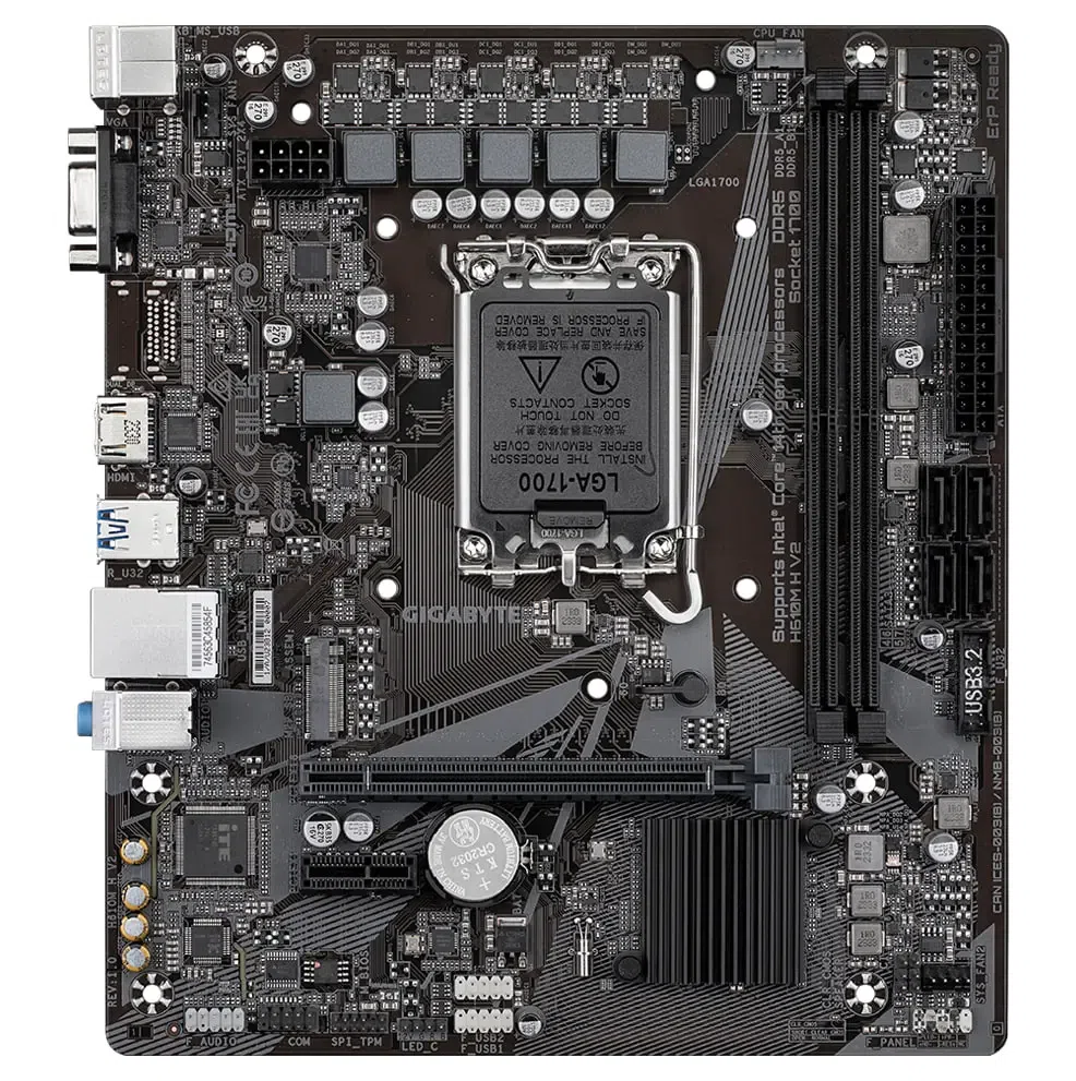 Материнская плата Gigabyte H610M H V2 LGA1700 Micro-ATX 3