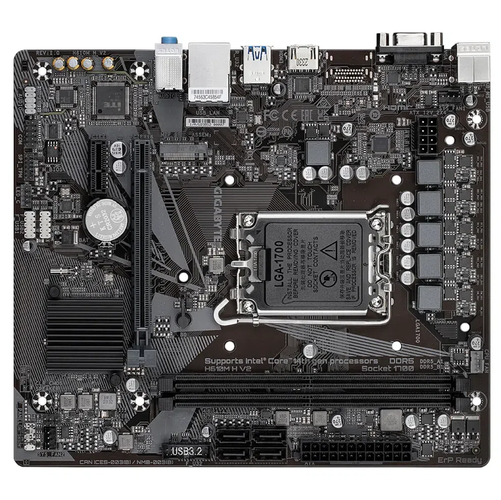 Материнская плата Gigabyte H610M H V2 LGA1700 Micro-ATX 2