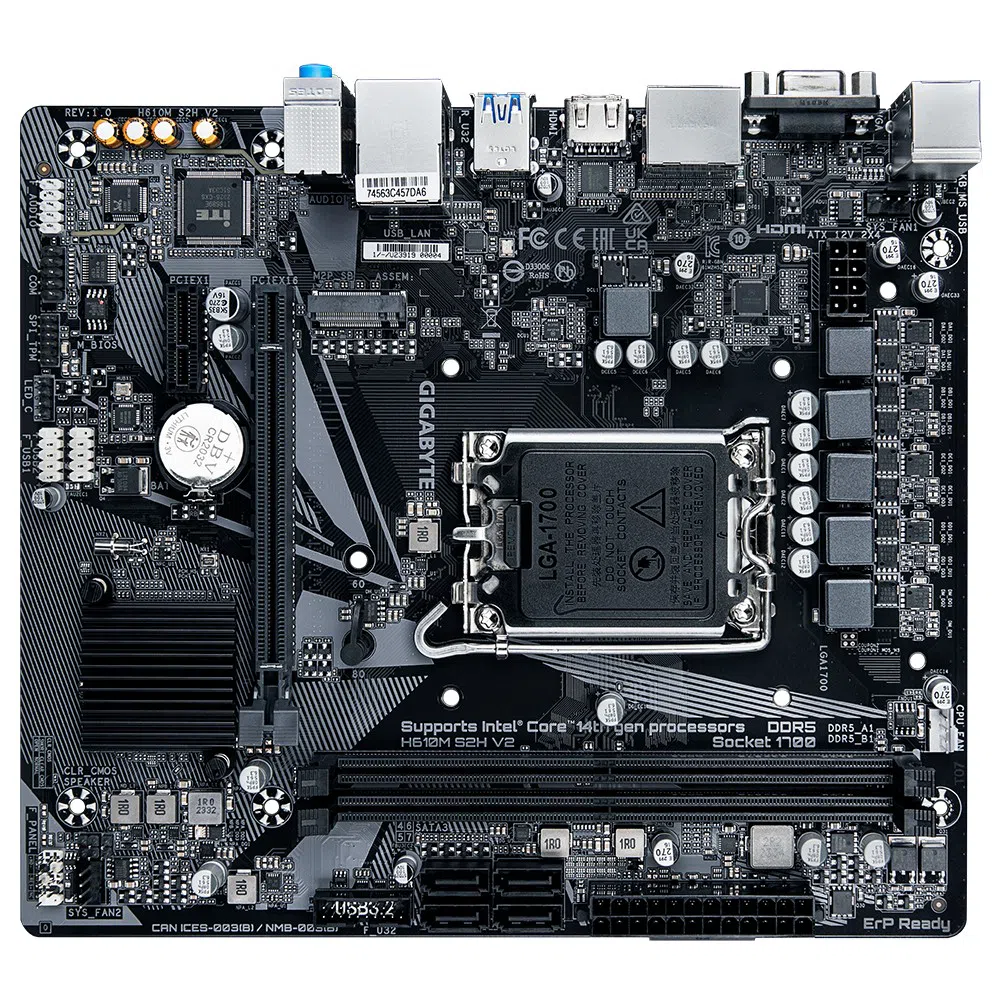Материнская плата GIGABYTE H610M S2H V2 LGA1700 Micro‑ATX 3