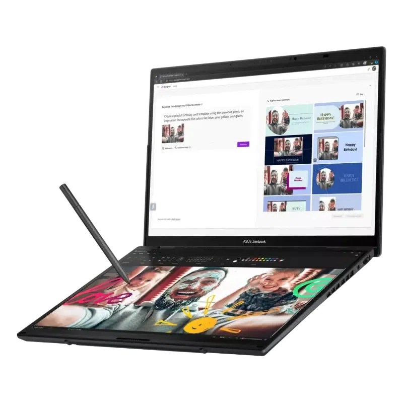 Laptop 14" ASUS Zenbook DUO OLED UX8406MA, Inkwell Gray, Intel Core Ultra 9 185H, 32GB/1024GB, Windows 11 Home 2