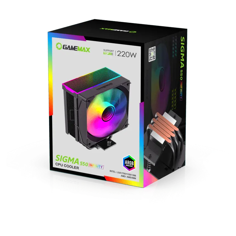 Система охлаждения Gamemax Sigma 550 Infinity BK, Черный 10
