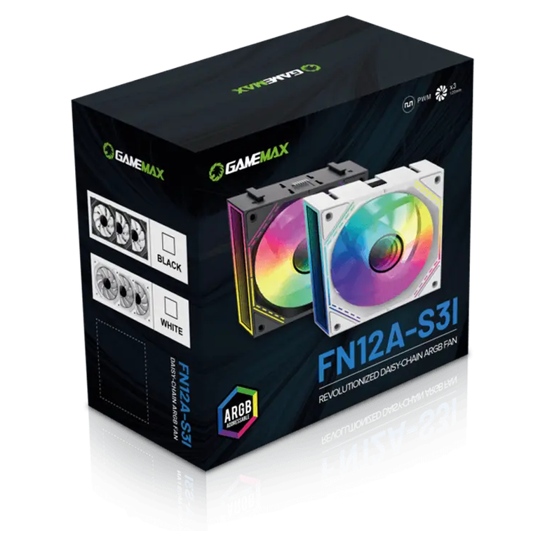 Вентилятор для ПК Gamemax FN12A-S3I, 120 мм, Черный 24