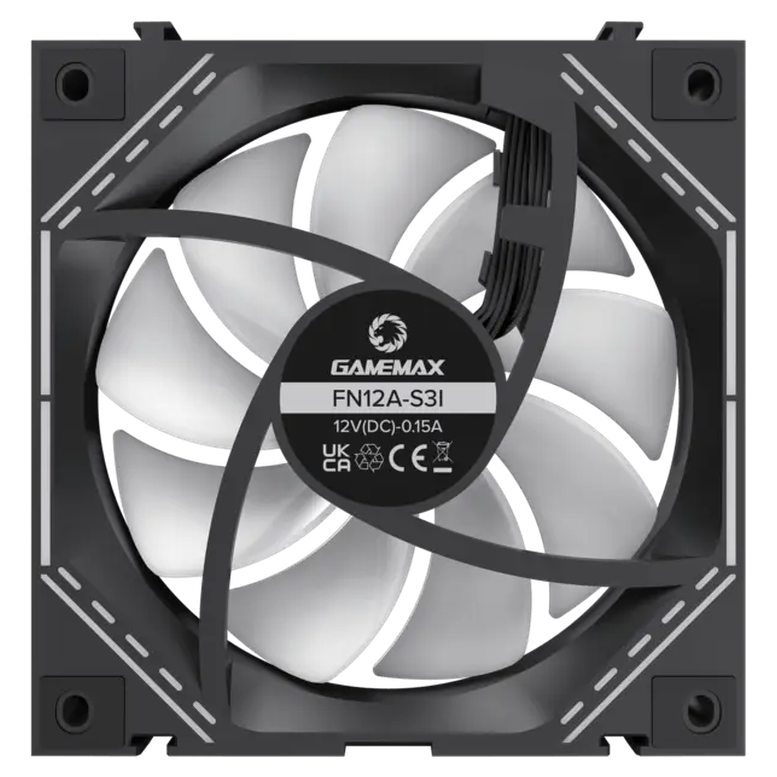 Вентилятор для ПК Gamemax FN12A-S3I, 120 мм, Черный 8