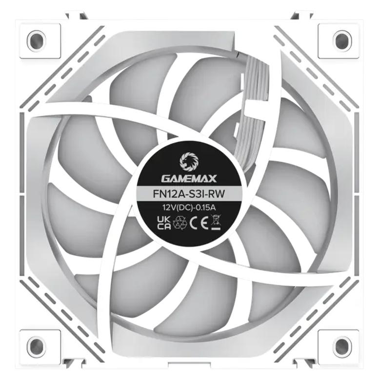 Вентилятор для ПК Gamemax FN12A-S3I, 120 мм, Белый 22