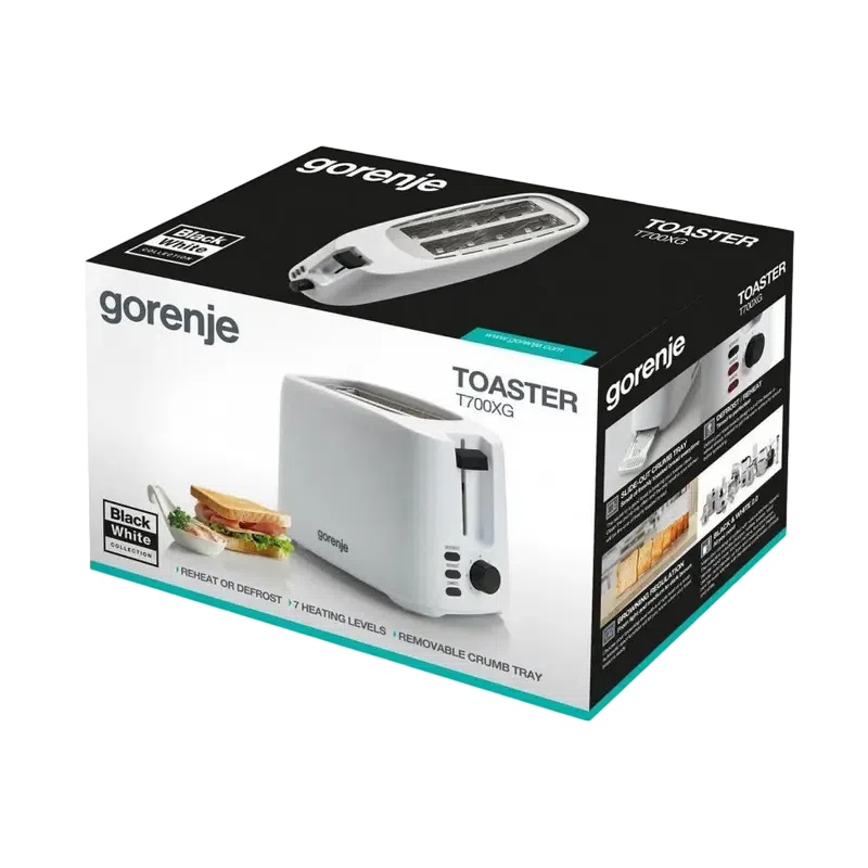 Тостер Gorenje T700XG, White 4