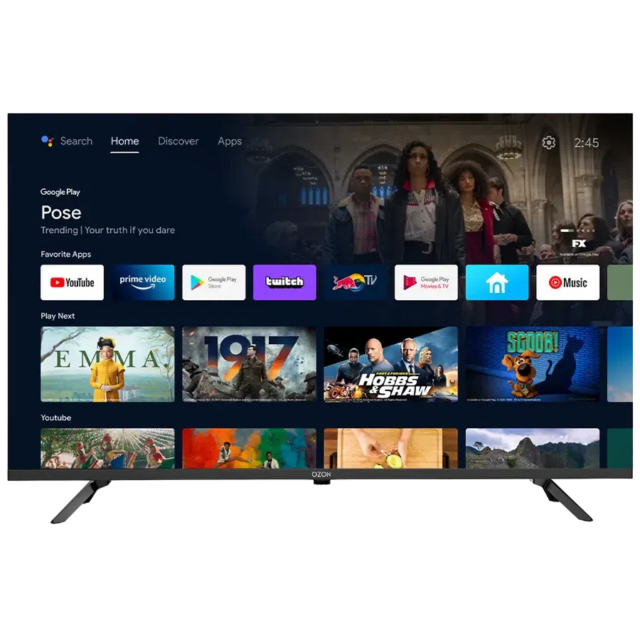 43" LED SMART TV OZON H43S7000R, 1920x1080 FHD, Android TV, Negru 2