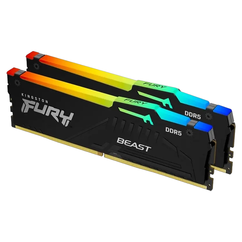 Memorie RAM Kingston FURY Beast RGB, 64GB, Black