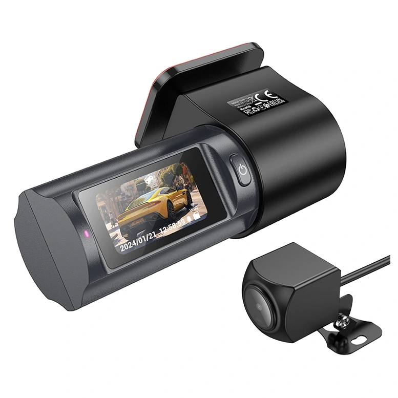 HOCO DV8 2K display hidden driving recorder(with rear camera) black 3