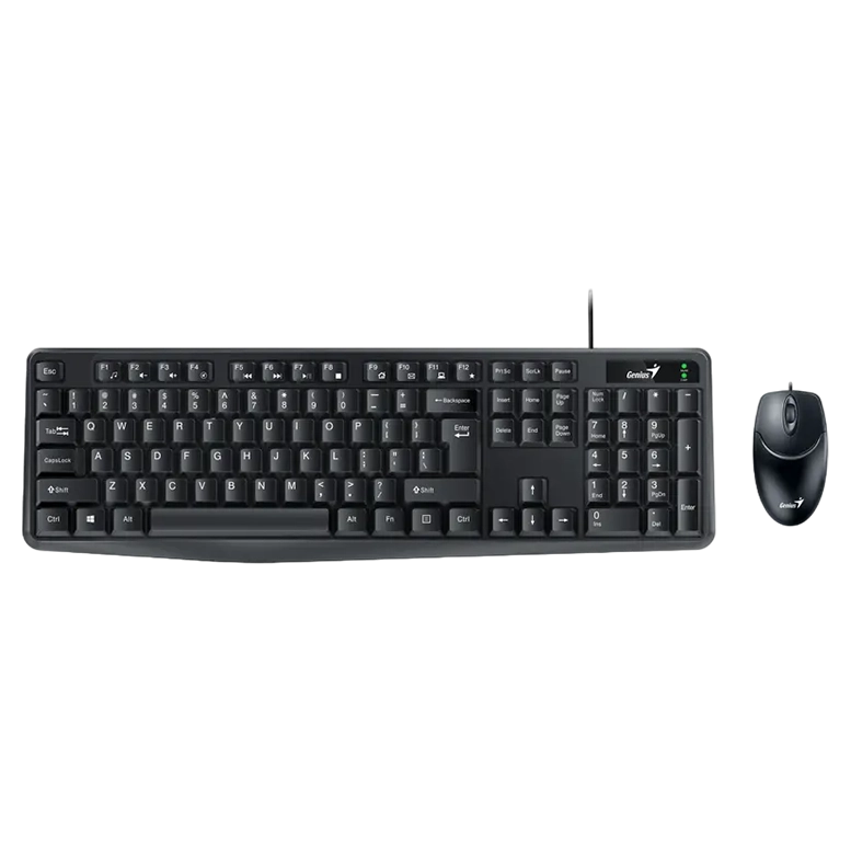 Клавиатура и мышь Genius KM-170,Чёрный
