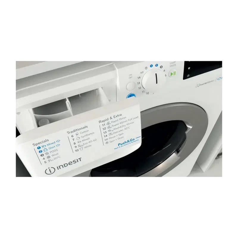 Mașină de spălat cu uscător Indesit BDE 76435 WSV EE, 7kg, Alb 3