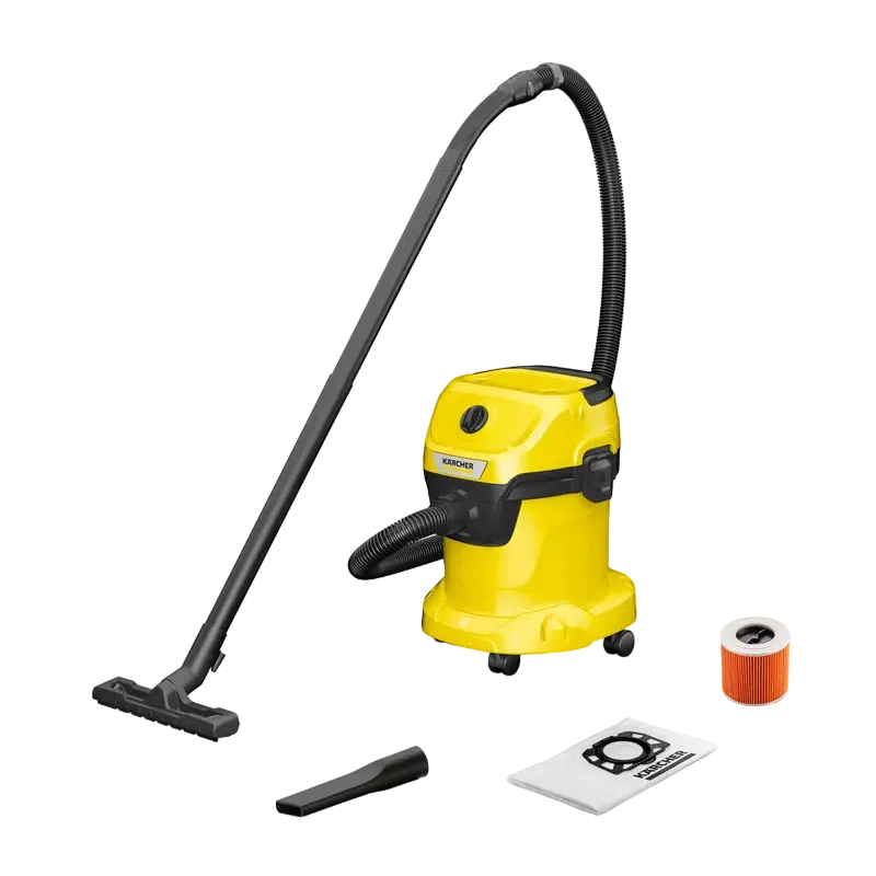 Пылесос Karcher WD 3 V-15/6/20 + Фильтр-мешки KFI 357, Жёлтый 2