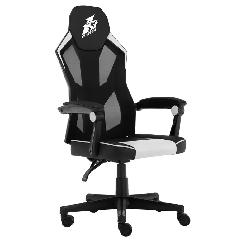 Scaun Gaming 1STPLAYER P01, Black/White 2