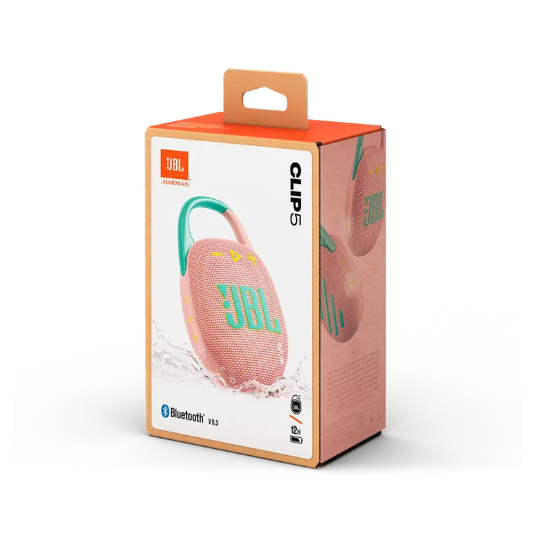Портативная колонка JBL Clip 5, Розовый 9