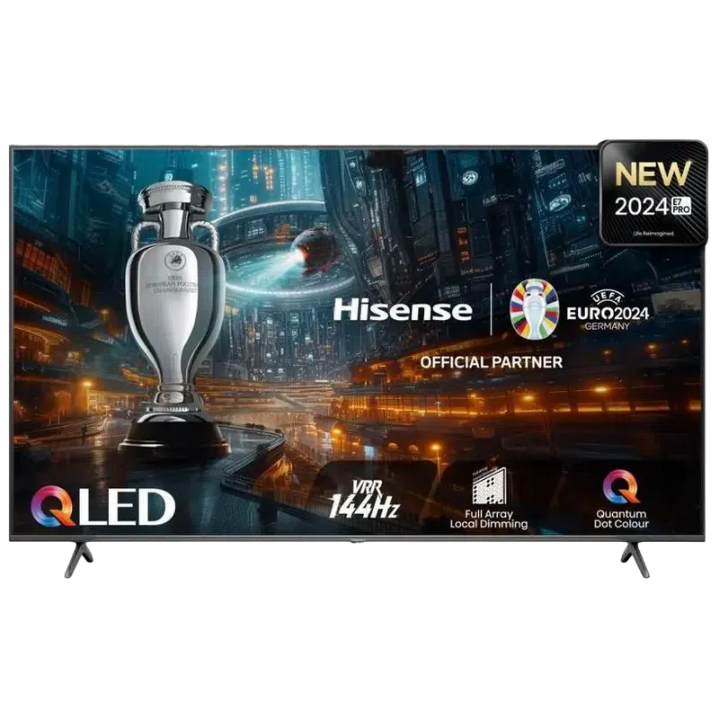 75" QLED SMART Телевизор Hisense 75E7NQ PRO, 3840x2160 4K UHD, VIDAA U7.0, Чёрный