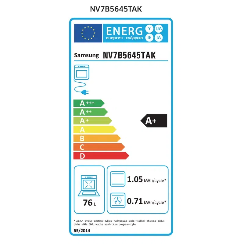 Электрический духовой шкаф Samsung NV7B5645TAK/WT, Black 11
