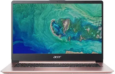 ACER Swift 1 Sakura Pink (NX.GZLEU.007), 14.0" IPS FHD (Intel Pentium Silver N5000 4xCore up to 2.70 GHz, 4GB (1x4) DDR4 RAM, 128GB PCIe NVMe SSD, Intel UHD Graphics 605, CR, WiFi-AC/BT, FPS, Backlit KB, 3cell, HD Webcam, RUS, Linux, 1.3kg, 15mm) 4