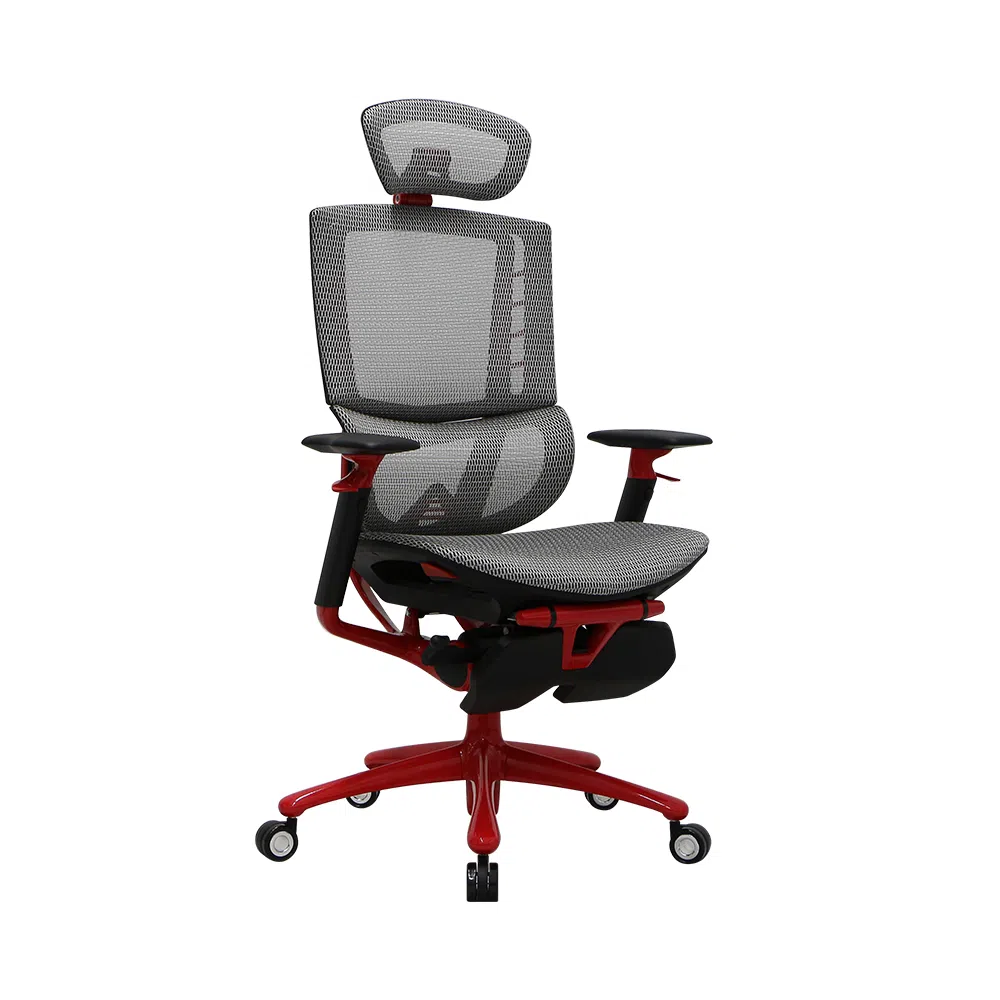 Scaun Gaming 1STPLAYER ERGO PLAY, White&Red 4