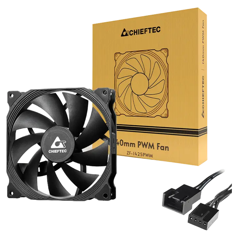 Вентилятор для ПК Chieftec ZF-1425PWM, 140 мм, Черный 8