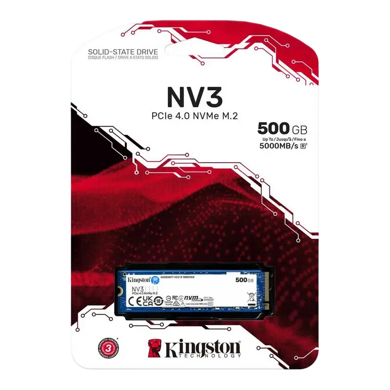 Накопитель SSD Kingston NV3, 500Гб, SNV3S/500G 5
