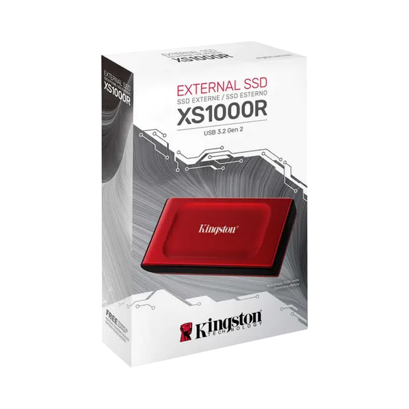 Внешний портативный SSD накопитель Kingston XS1000, 1 ТБ, Red 3