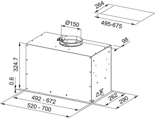 Вытяжка Franke 305.0665.359 FBFE XS A52, Silver 3