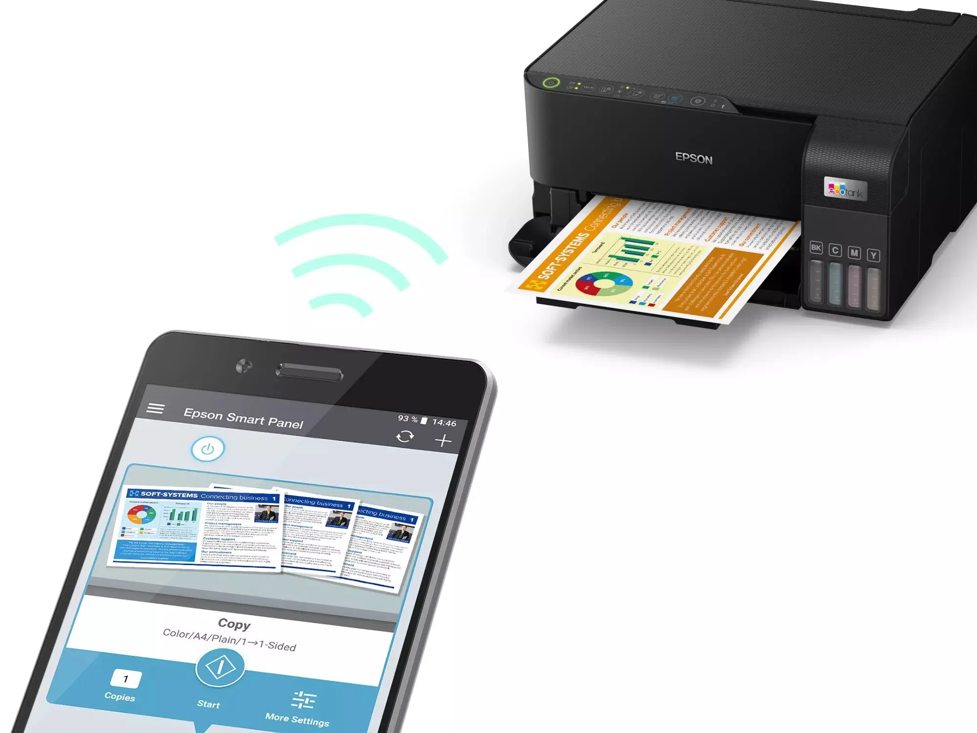 МФУ с CISS Epson EcoTank L3550 / A4 / Wi-Fi / Black 18