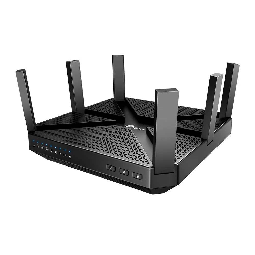 TP-LINK Archer Archer C4000 AC4000 Tri Band Wireless Gigabit Router, MU-MIMO, 1625Mbps + 1625Mbps at 5Ghz + 750Mbps at 2.4Ghz, 802.11ac/a/b/g/n + 802.3ab, 1 Gigabit WAN + 4 Gigabit LAN, 1xUSB 3.0+1xUSB2.0, 6 detachable antennas 4