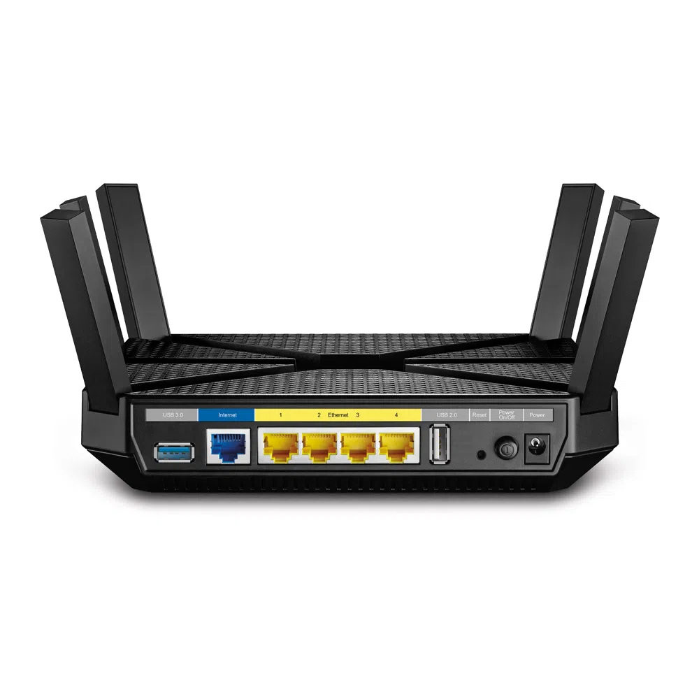 TP-LINK Archer Archer C4000 AC4000 Tri Band Wireless Gigabit Router, MU-MIMO, 1625Mbps + 1625Mbps at 5Ghz + 750Mbps at 2.4Ghz, 802.11ac/a/b/g/n + 802.3ab, 1 Gigabit WAN + 4 Gigabit LAN, 1xUSB 3.0+1xUSB2.0, 6 detachable antennas 2