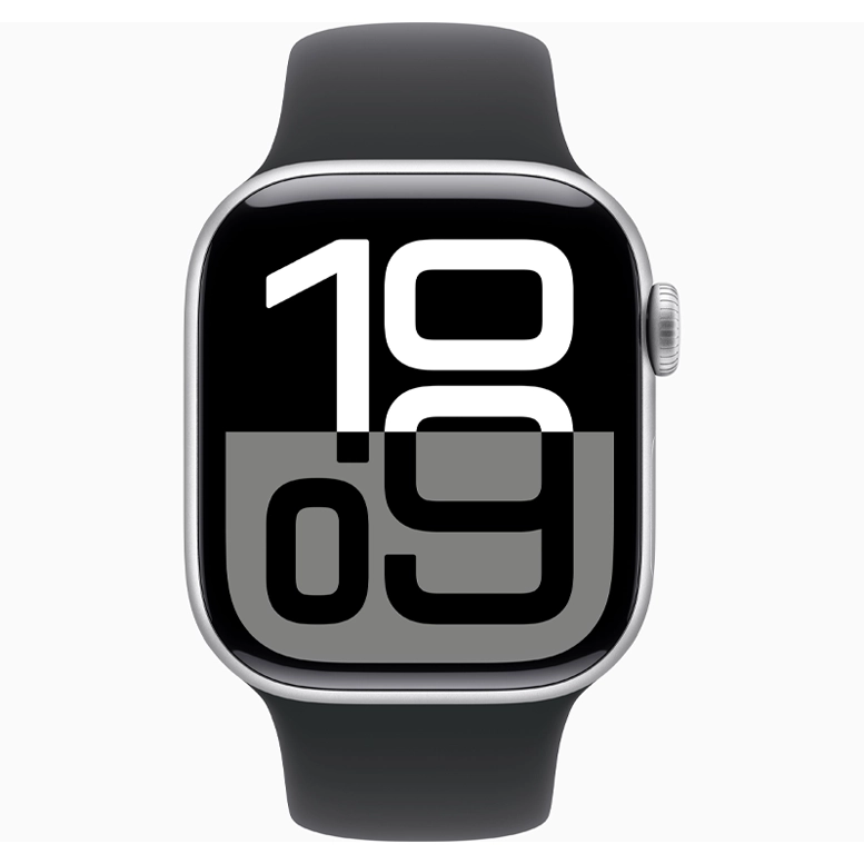 Apple Watch 10 Aluminum GPS Silver Sport Band Black 46 mm 3