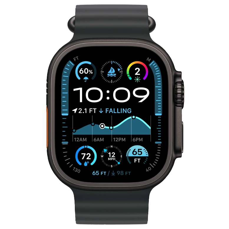 Apple Watch Ultra 2 Black Ocean Band Black 2