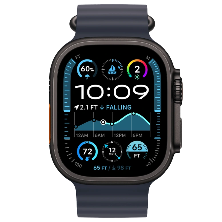 Apple Watch Ultra 2 Black Ocean Band Navy 6