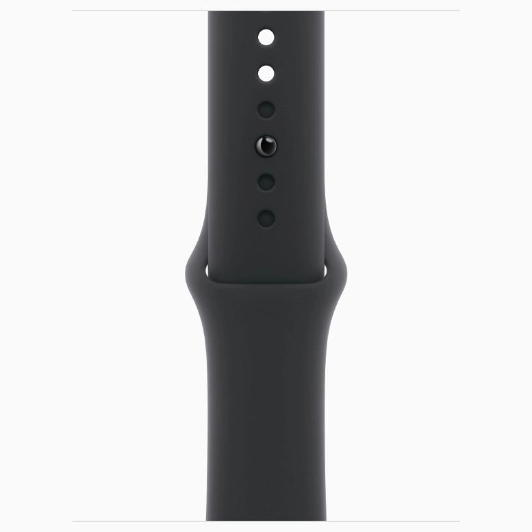 Apple Watch SE 2024 Silver GPS Sport Band Black 44 mm 5