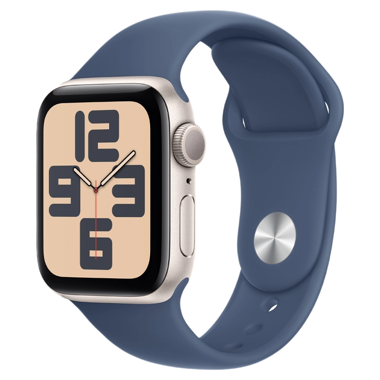 Apple Watch SE 2024 Starlight GPS Sport Band Denim 44 mm 2