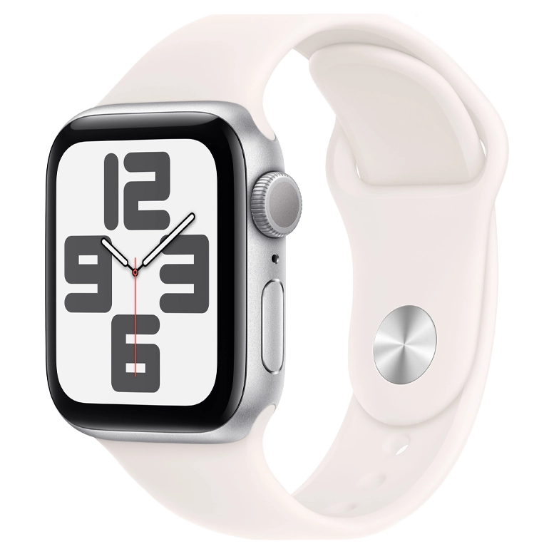 Apple Watch SE 2024 Silver GPS Sport Band Light Blush 44 mm