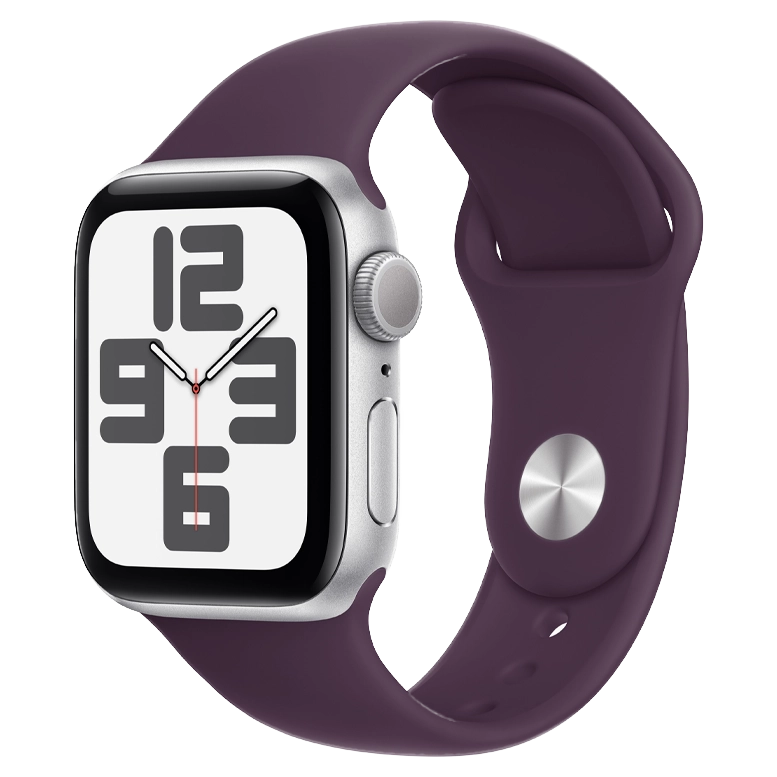 Apple Watch SE 2024 Silver GPS Sport Band Plum 44 mm 2