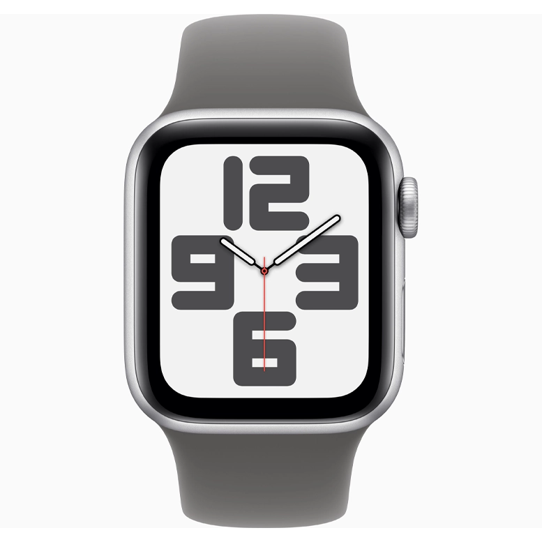 Apple Watch SE 2024 Silver GPS Sport Band Stone Gray 44 mm 4