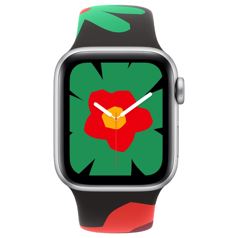 Apple Watch SE 2024 Silver GPS Sport Band Unity Bloom 40 mm 2