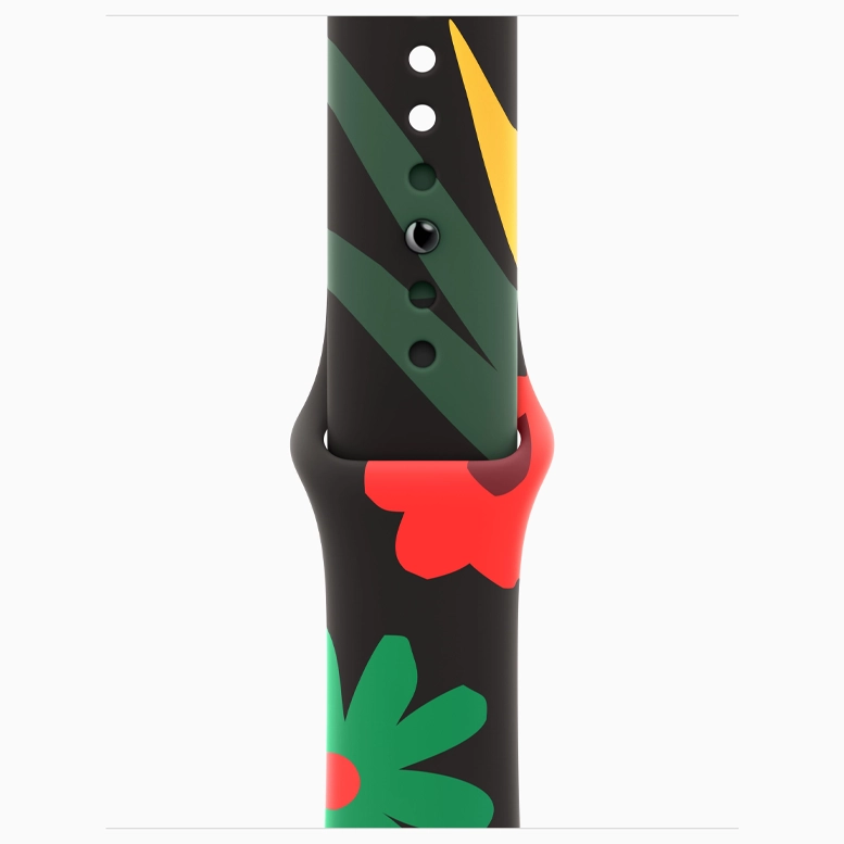 Apple Watch SE 2024 Starlight GPS Sport Band Unity Bloom 44 mm 9