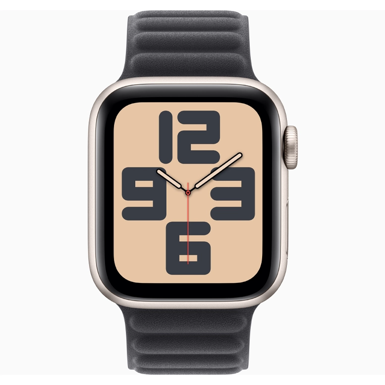 Apple Watch SE 2024 Starlight GPS Textile Magnetic Link Black 40 mm 3