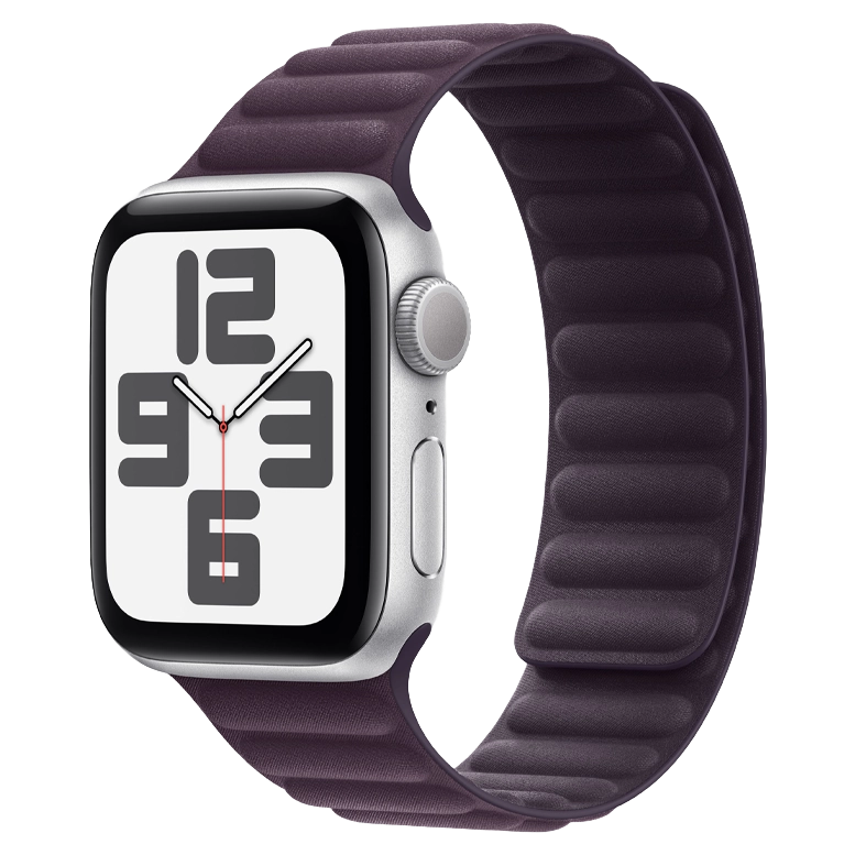 Apple Watch SE 2024 Silver GPS Textile Magnetic Link Blackberry 44 mm 2