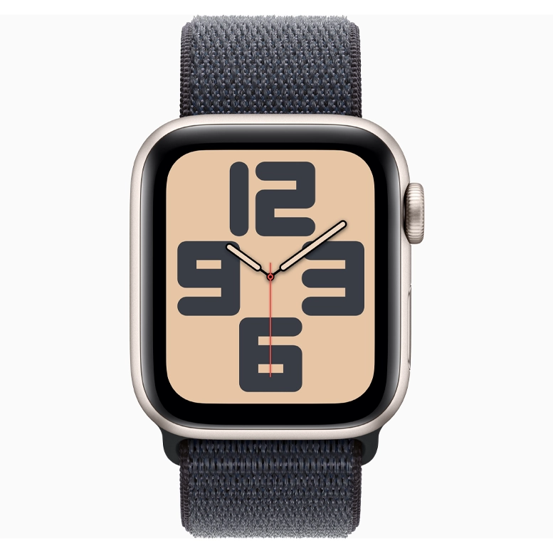 Apple Watch SE 2024 Starlight GPS Textile Sport Loop Ink 44mm 9