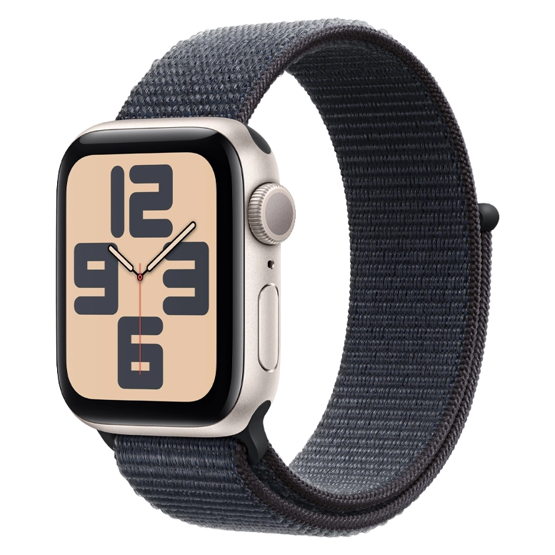 Apple Watch SE 2024 Starlight GPS Textile Sport Loop Ink 44mm 2