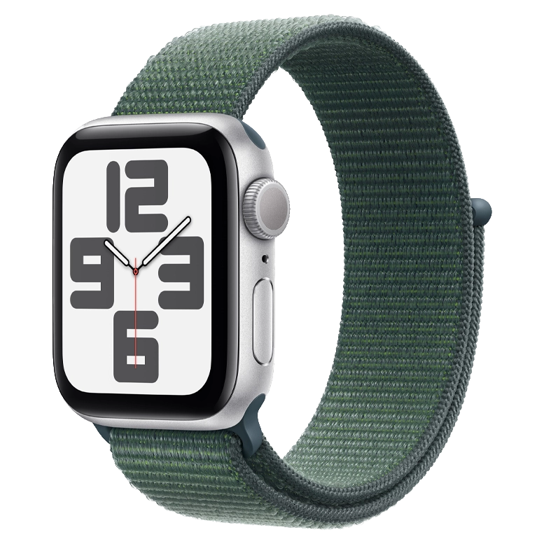 Apple Watch SE 2024 Silver GPS Textile Sport Loop Lake Green 40mm 2