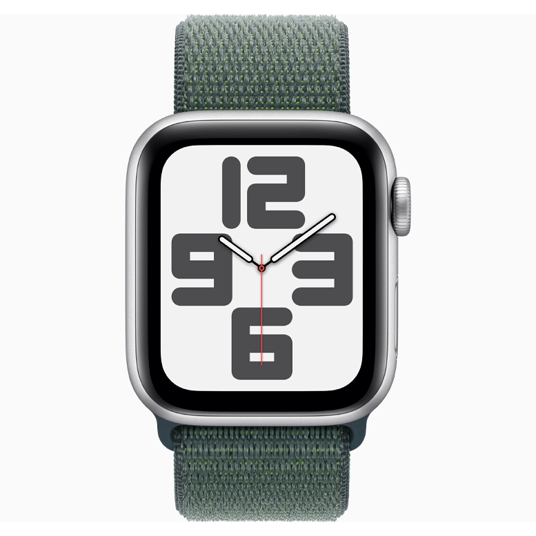 Apple Watch SE 2024 Silver GPS Textile Sport Loop Lake Green 44mm 4