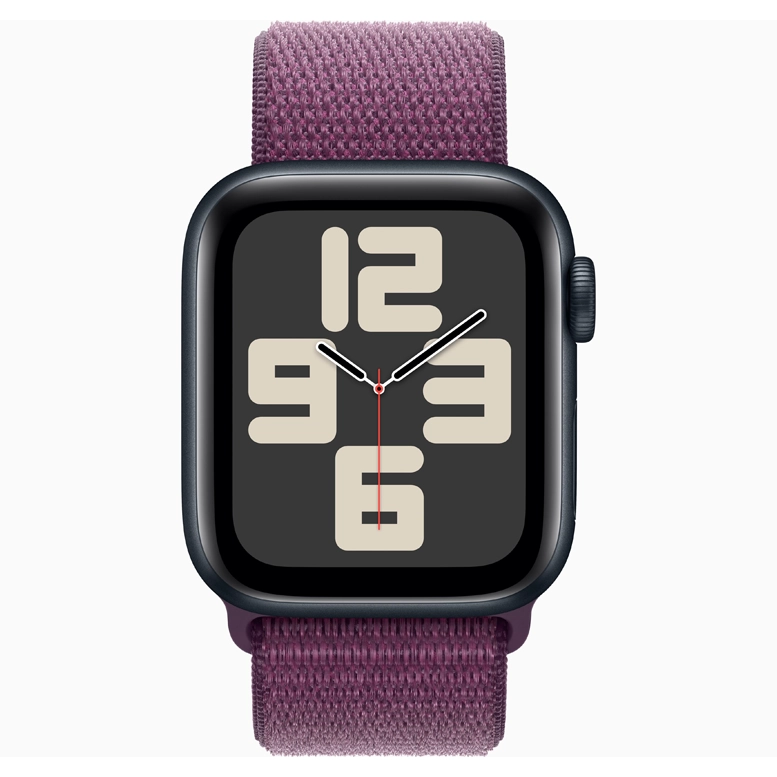 Apple Watch SE 2024 Midnight GPS Textile Sport Loop Plum 44 mm 3