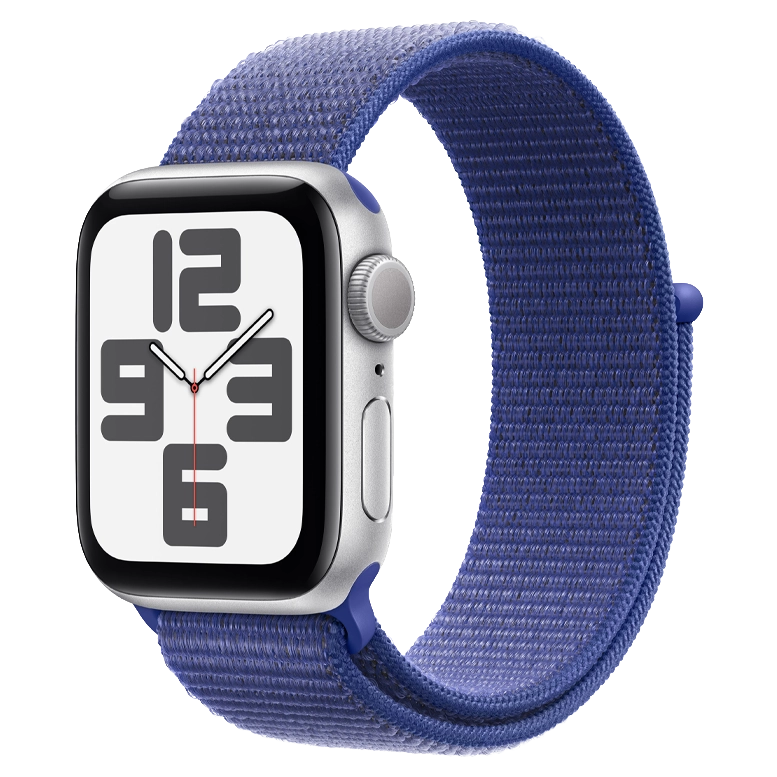 Apple Watch SE 2024 Silver GPS Textile Sport Loop Ultramarine 44mm 2