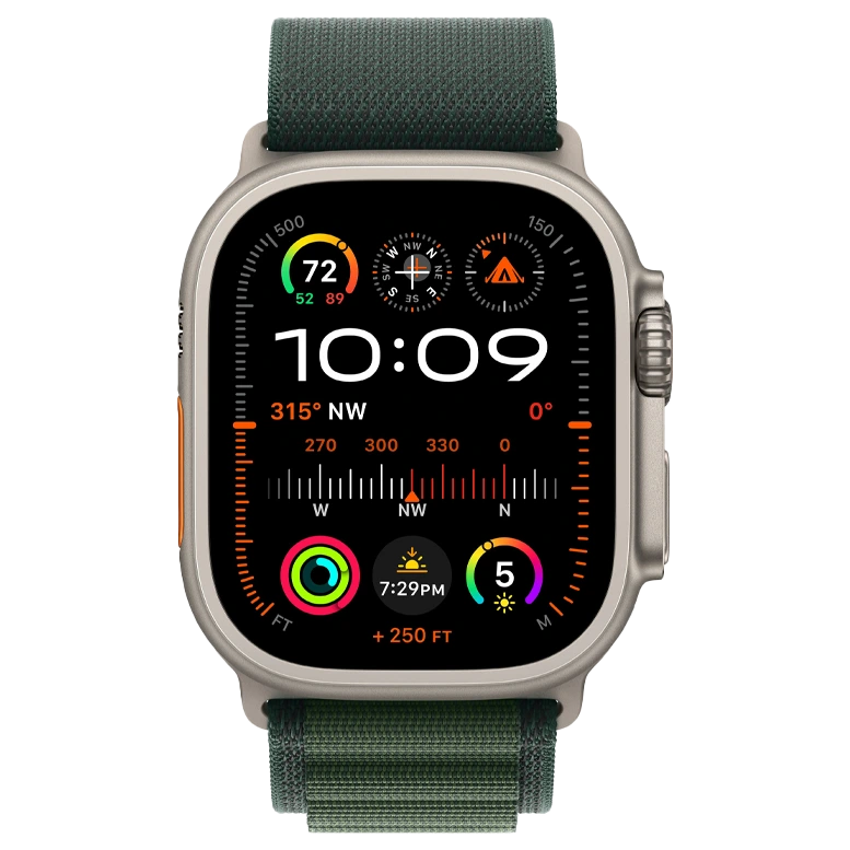 Apple Watch Ultra 2 Natural Alpine Loop Dark Green 7