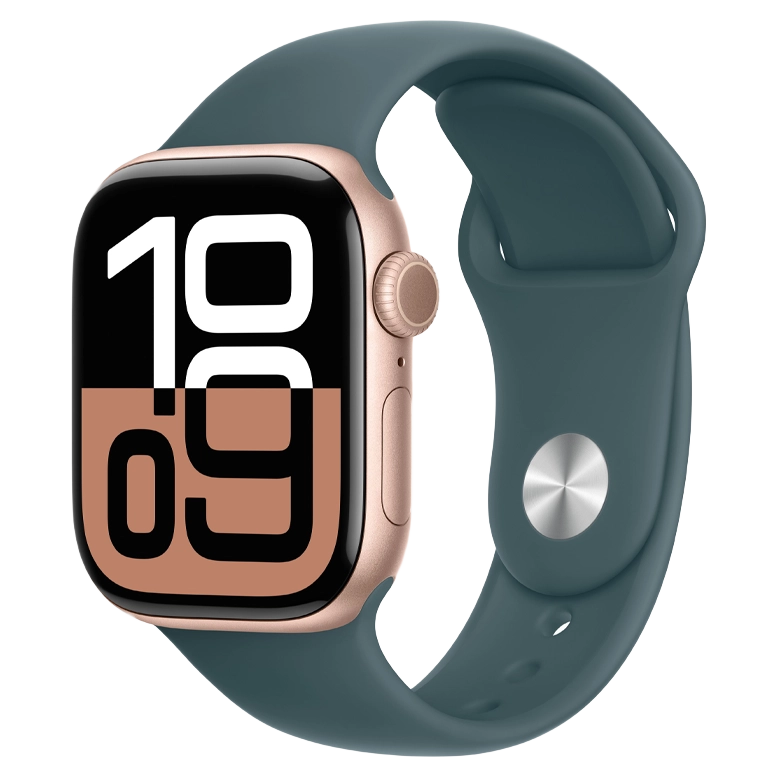 Apple Watch 10 Aluminum GPS Rose Gold Sport Band Lake Green 46 mm 2